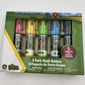 John Deere 5 Pack Chalk Holders. Fun Colors. New In Box. 3+ Years Old.